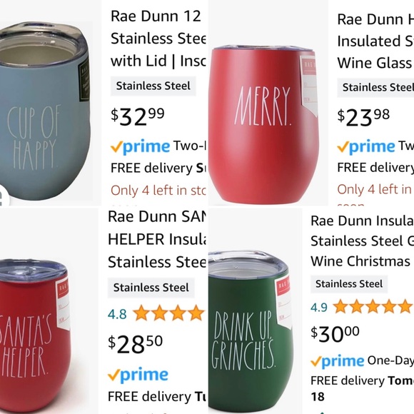 Holiday Stainless Steel Insulated Wine Tumbler with Lid, Straw & Cleaning Brush - Picture 5 of 8